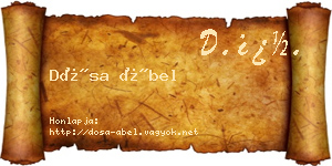 Dósa Ábel névjegykártya