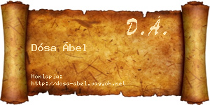 Dósa Ábel névjegykártya