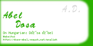 abel dosa business card